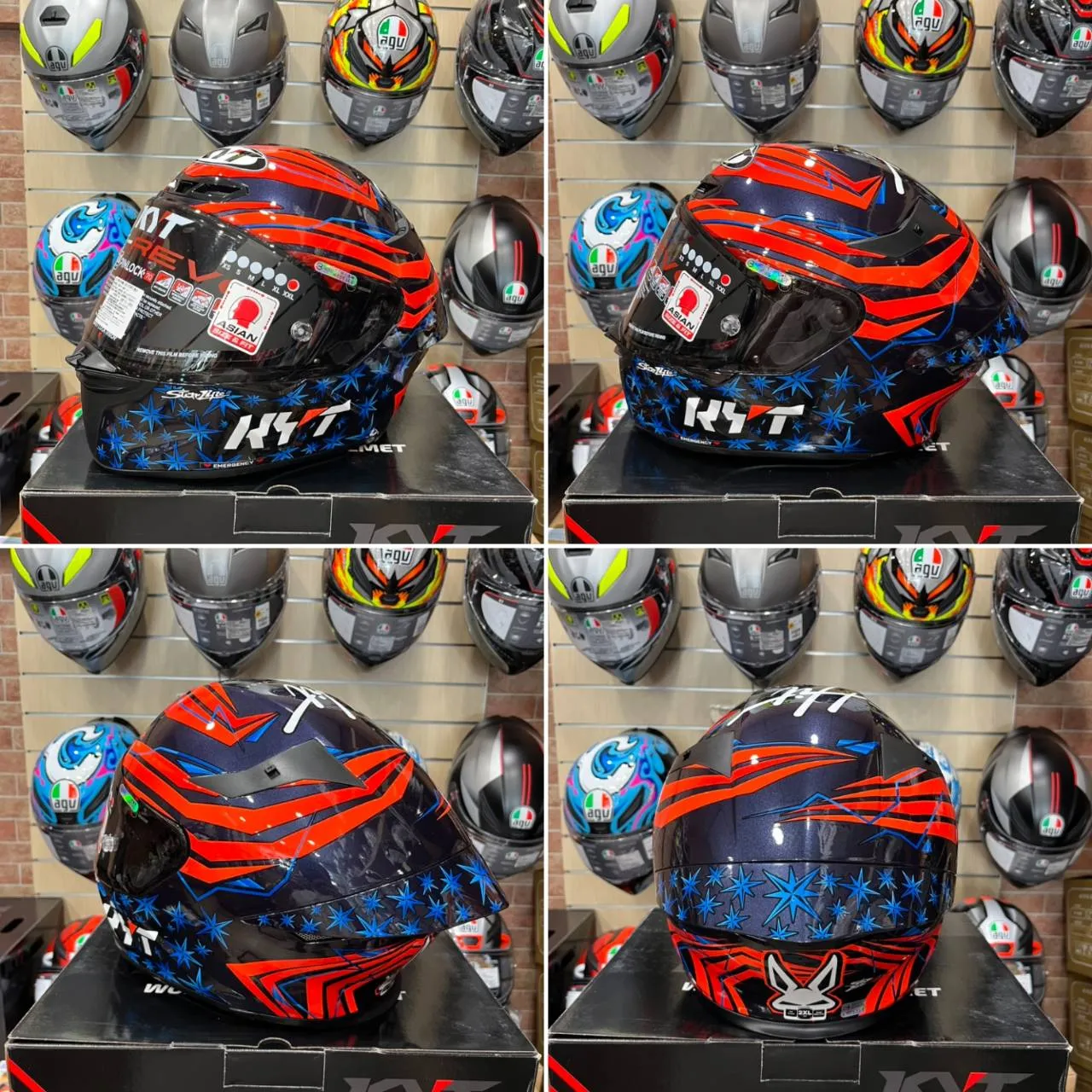 KYT TT-REVO TT-R #37藍 選手彩繪 全罩式 安全帽 送燻黑押尾 公司貨 TTR