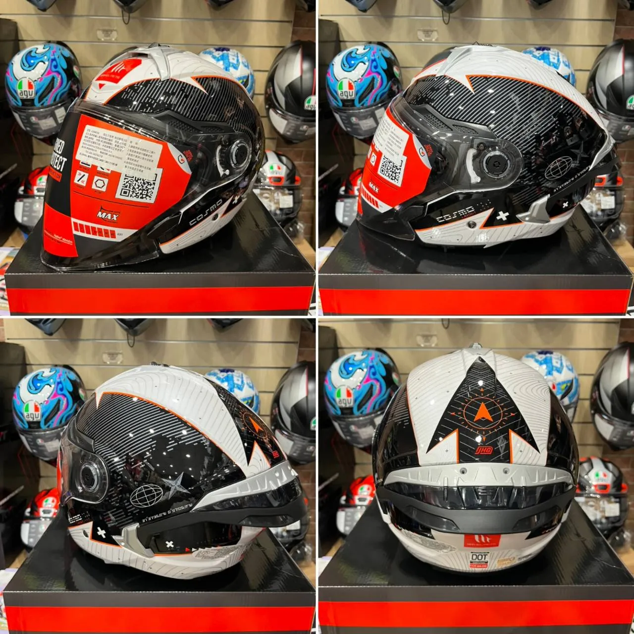 西班牙 MT COSMO SV 星際 黑白箭頭 3/4半罩 安全帽 快拆式鏡片 內墨鏡 鴨尾 亞版公司貨