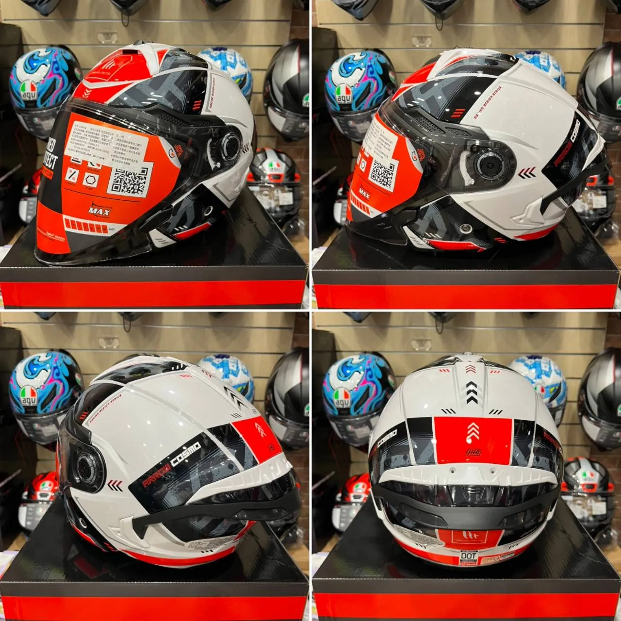 西班牙 MT COSMO SV 星際 黑白橘方向 3/4半罩 安全帽 快拆式鏡片 內墨鏡 鴨尾 亞版公司貨