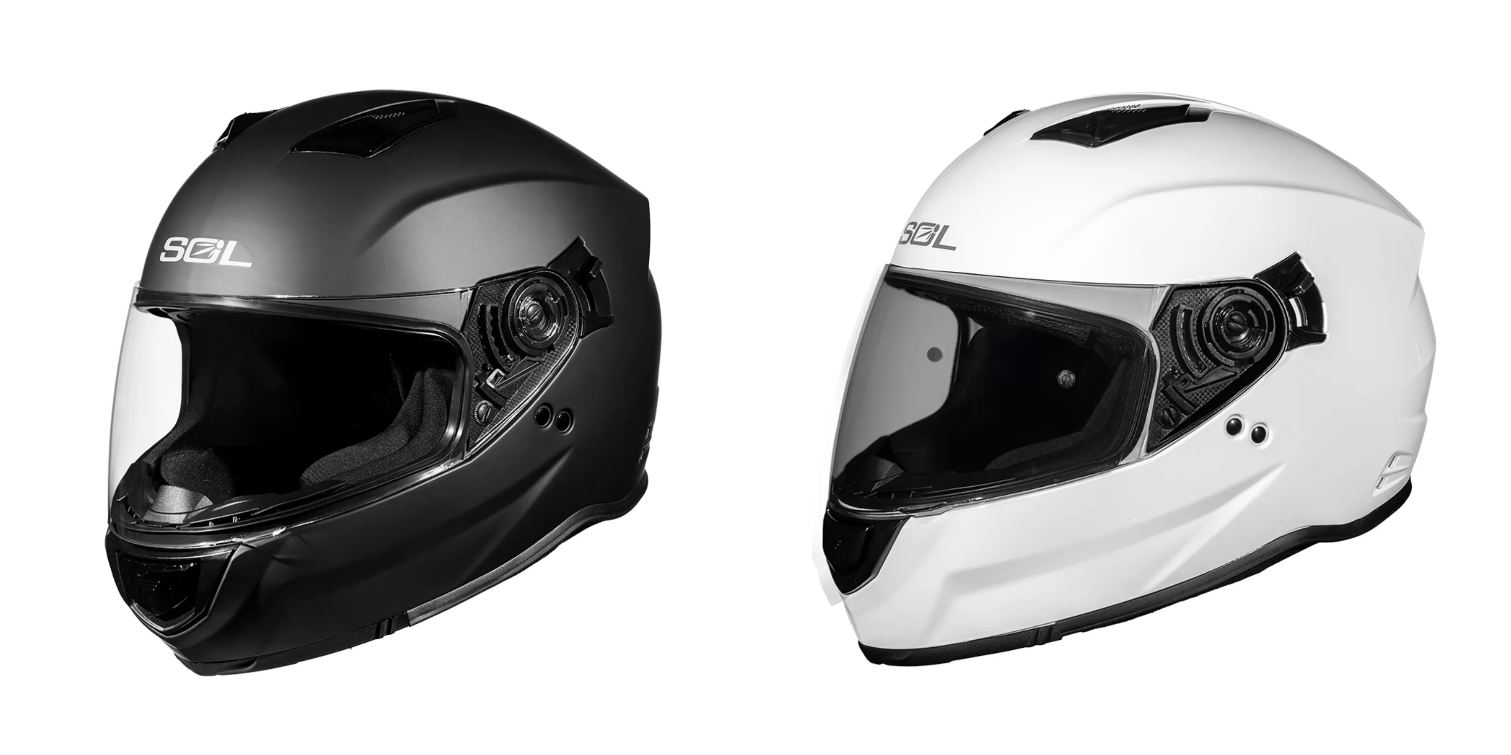 SOL SF-7 素色 素白 消光黑 內墨鏡 眼鏡溝 耳機槽 金屬排齒釦 全罩 安全帽 附送押尾