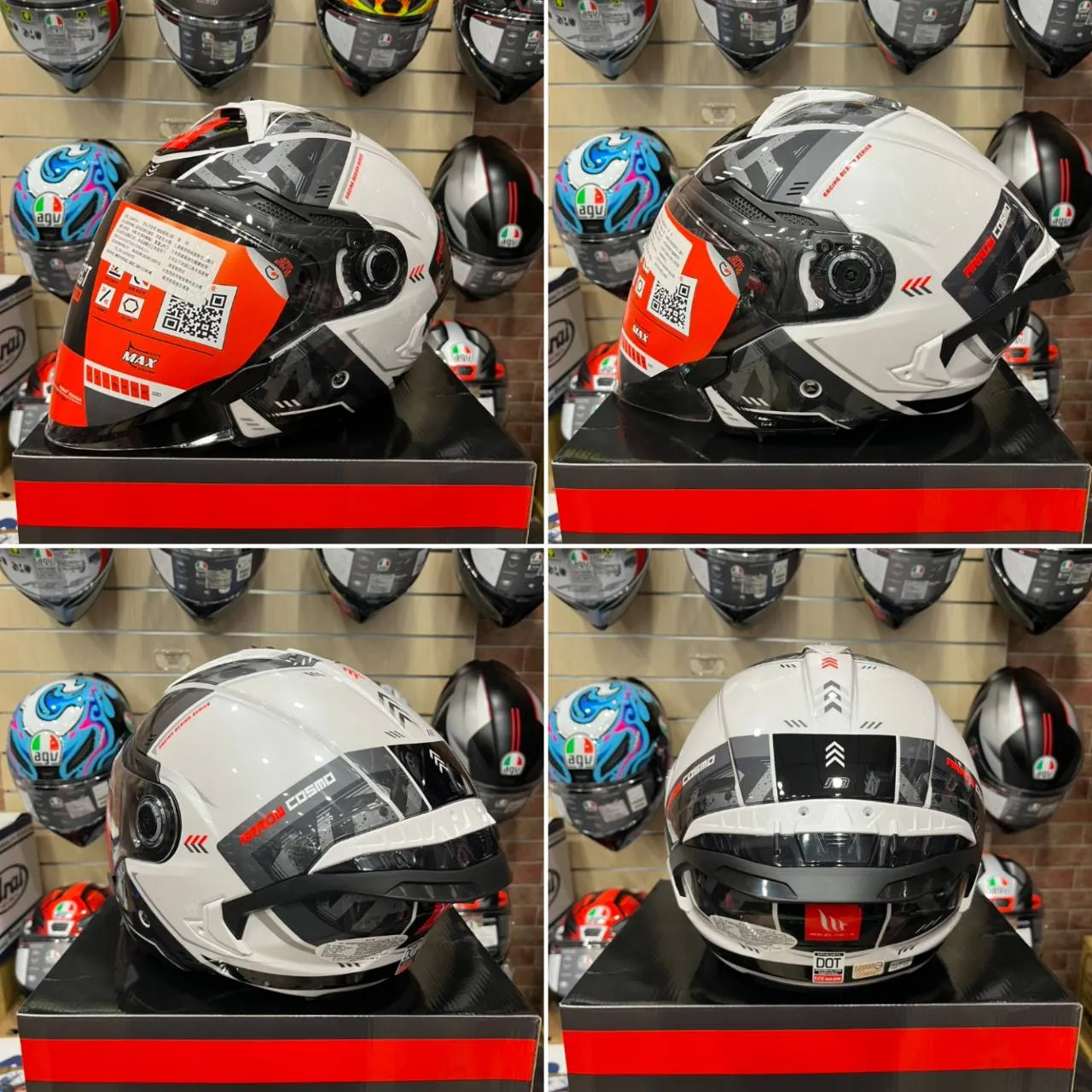 西班牙 MT COSMO SV 星際 黑白灰方向 3/4半罩 安全帽 快拆式鏡片 內墨鏡 鴨尾 亞版公司貨