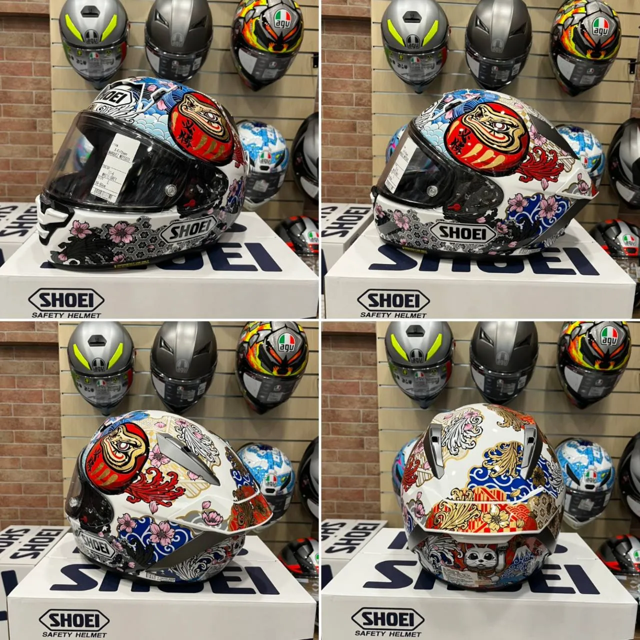 SHOEI X-15 MARQUEZ MOTEGI5 TC-6 白招財貓 大橋公司貨 茂木站 祭典帽 