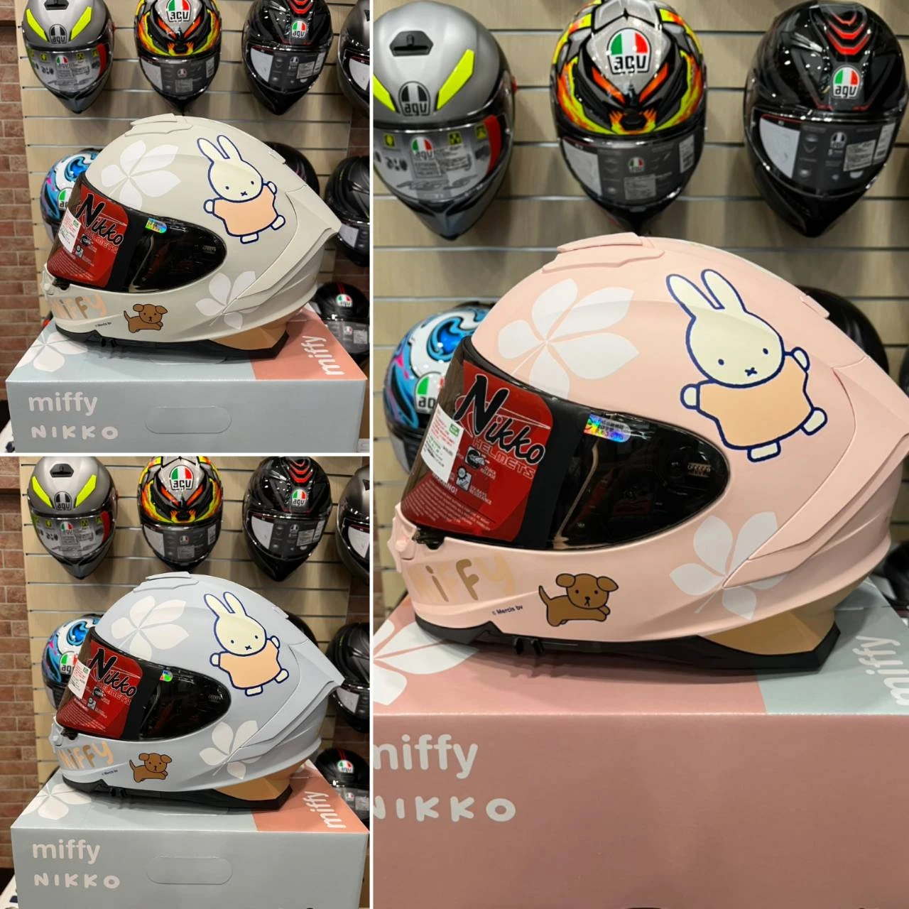 NIKKO N-806 彩繪 #25 miffy 米飛兔 全罩式安全帽 內墨片 耳機槽 N806