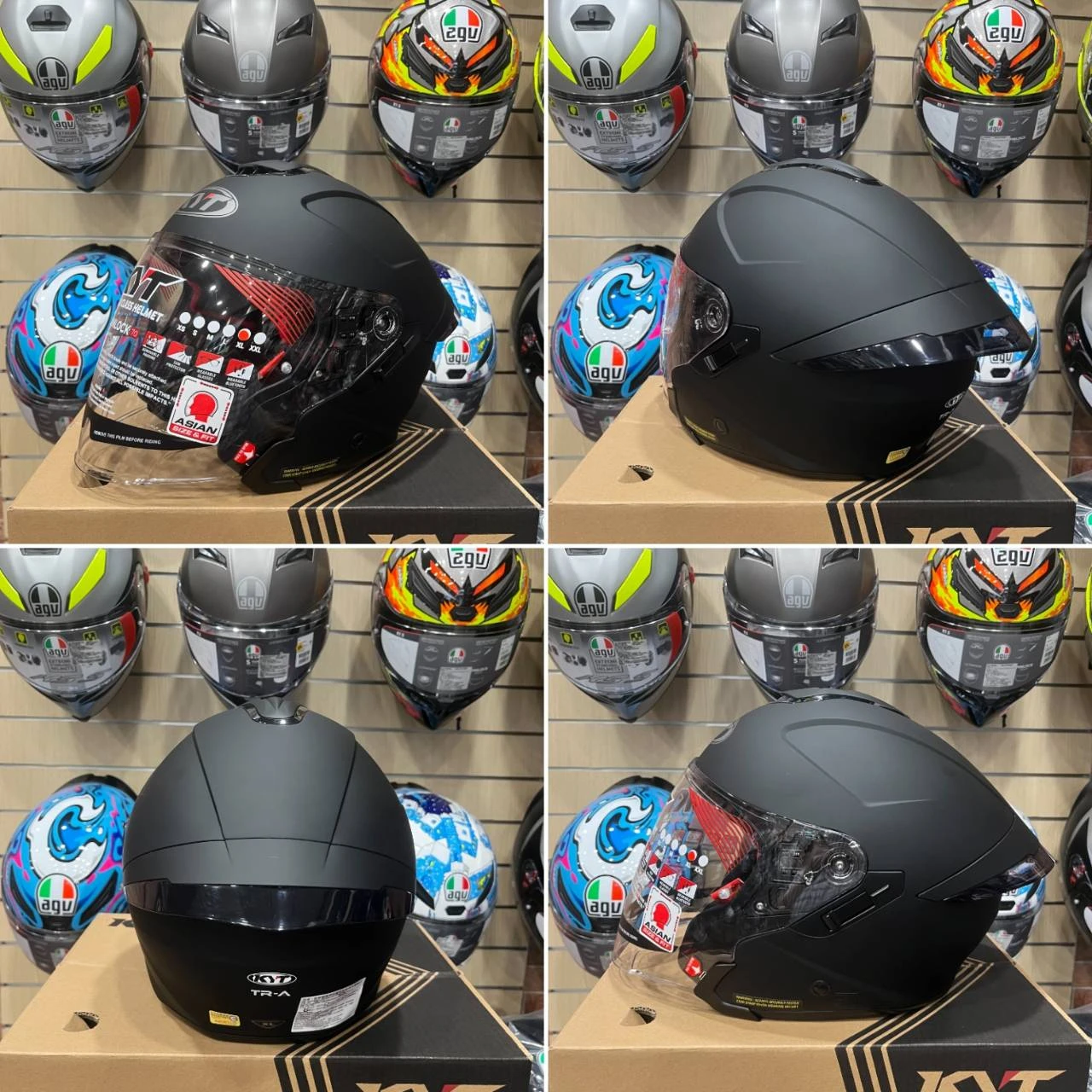 KYT TR-A 素色 RA-02 消光黑 3/4罩安全帽 公司貨 TRA