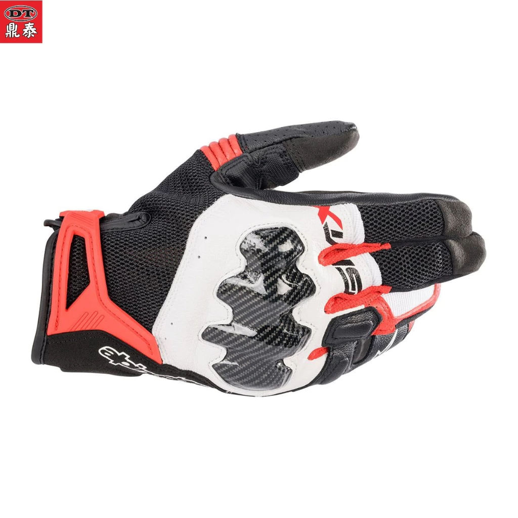 ALPINESTARS A星 SMX-R 黑白紅 碳纖半皮手套 短手套 碳纖維 防摔