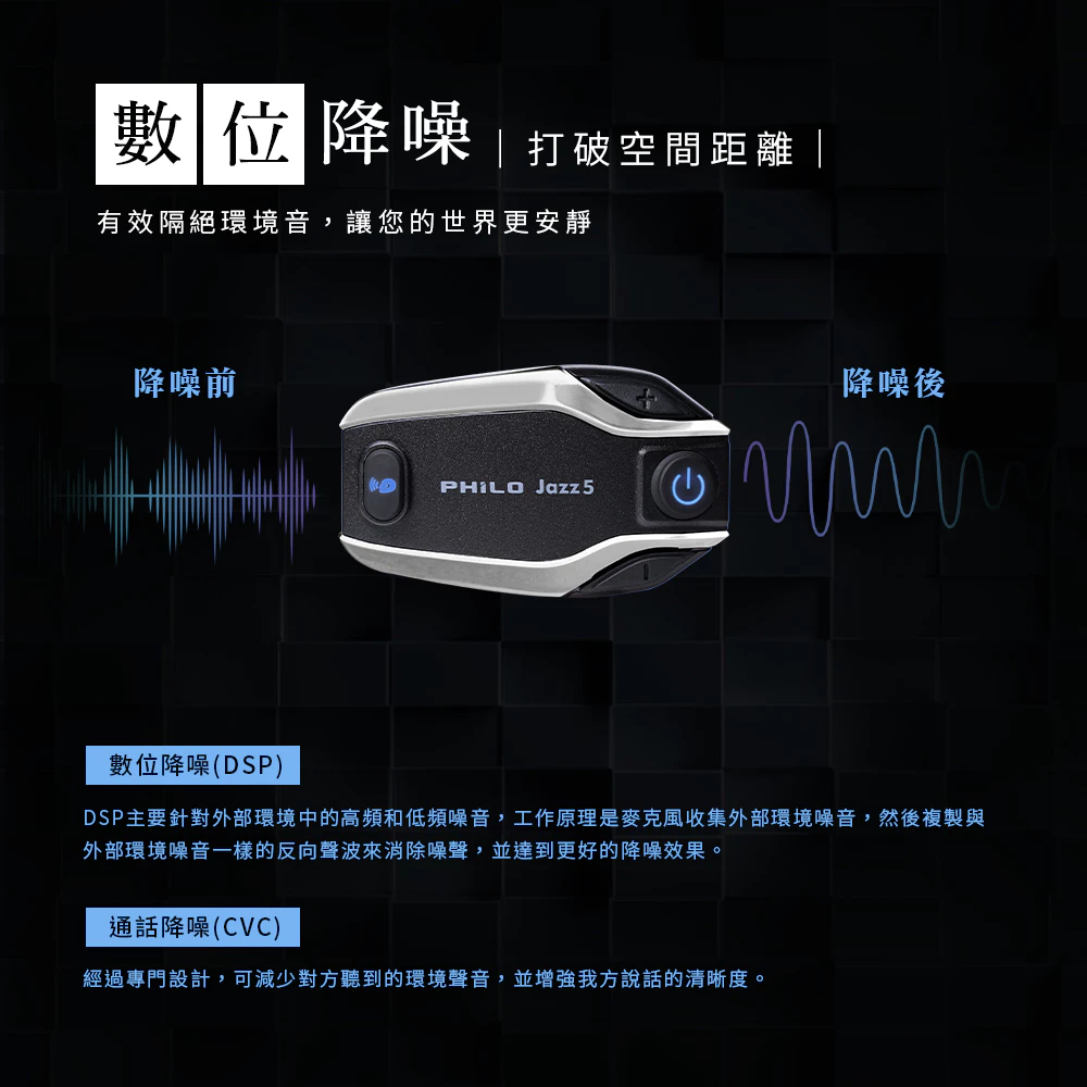 Philo 飛樂 JAZZ5 J5 藍牙耳機 35H 續航 對講 防水 混音 音樂共享 JAZZ 5
