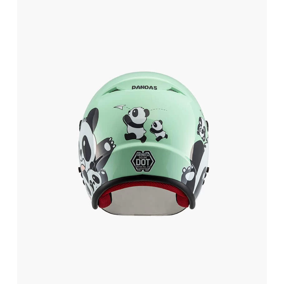 SOL SO-9K SO9K 安全帽 胖達 綠/白 半罩 3/4罩 兒童帽 安全帽