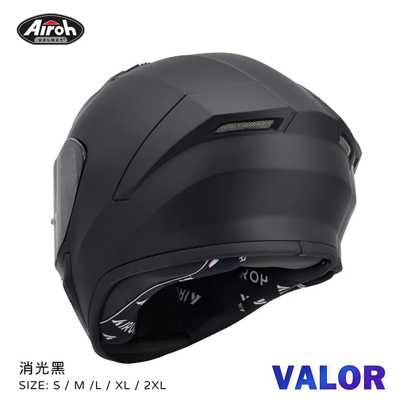 Airoh Valor 素色 消光黑 輕量化 全罩 安全帽 亞洲版 總代理 公司貨