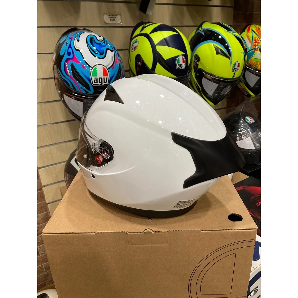 AGV K3 MONO SETA WHITE 亮白 素色 內墨片 全罩安全帽 亞洲版 公司貨 附鴨尾