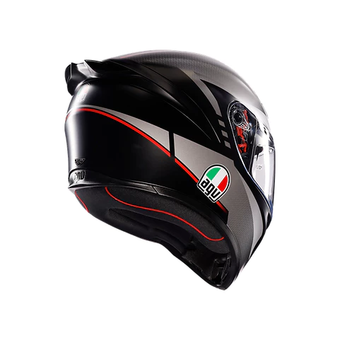  AGV K1-S LAP 消光黑/灰/紅 彩繪 全罩安全帽 K1S 亞洲版 公司貨