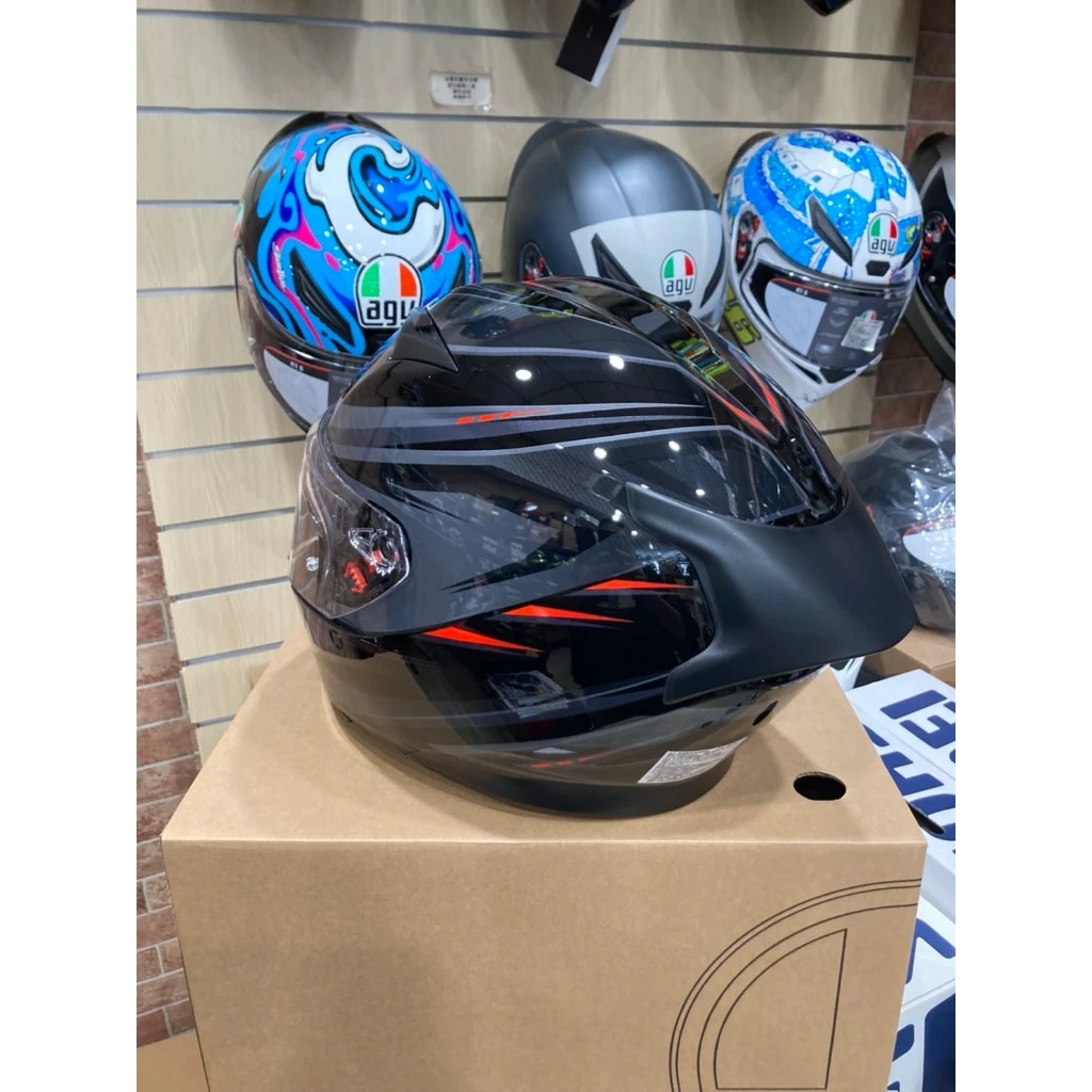  AGV K3 SYTH BLACK/RED 亮黑紅 內墨片 全罩安全帽 亞洲版 公司貨 附鴨尾
