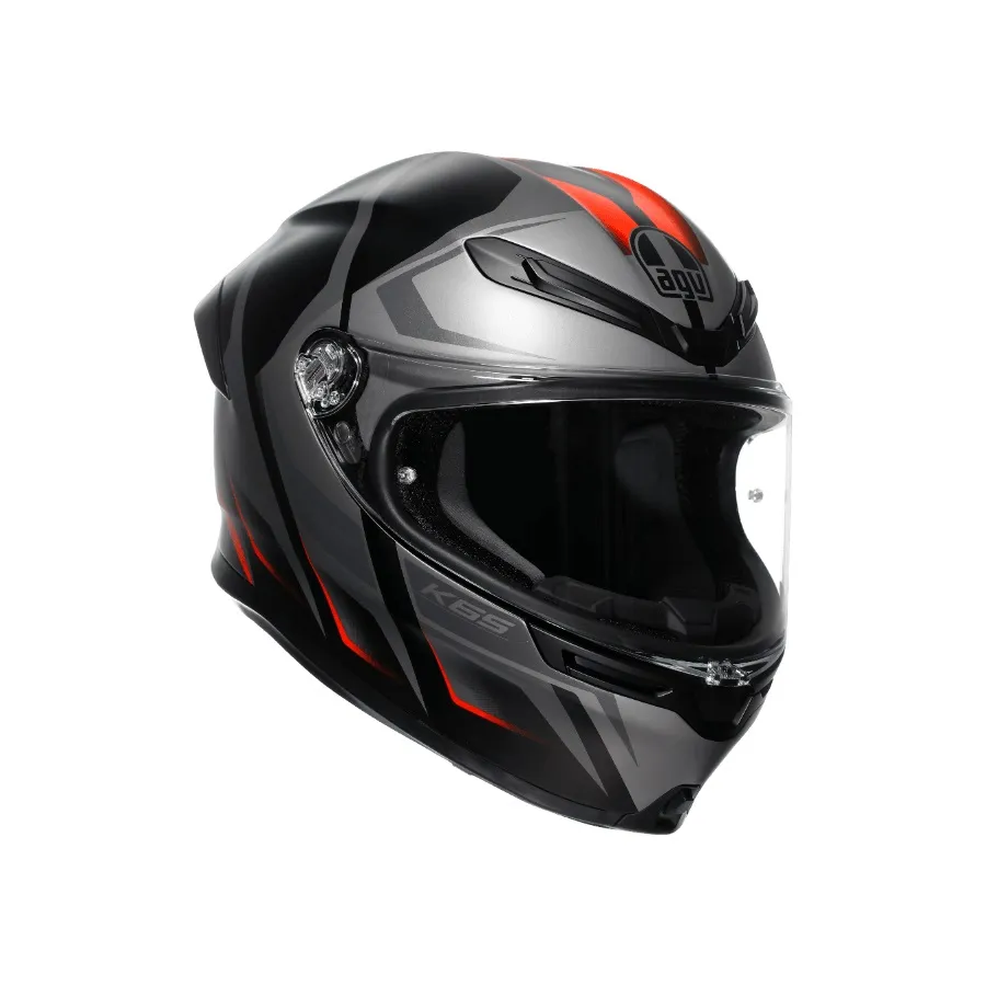 AGV K6 S KARVE 消光黑灰紅 公司貨 亞洲版 碳纖維 全罩安全帽 新款 K6S 輕量 大鴨尾