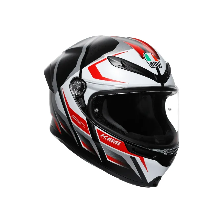 AGV K6 S KARVE 消光黑白紅 公司貨 亞洲版 碳纖維 全罩安全帽 新款 K6S 輕量 大鴨尾