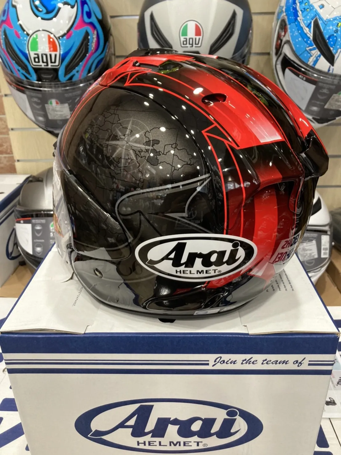 ARAI VZ-RAM HARADA TOUR BLACK 黑地圖 紅地圖 3/4 半罩 安全帽 VZ RAM