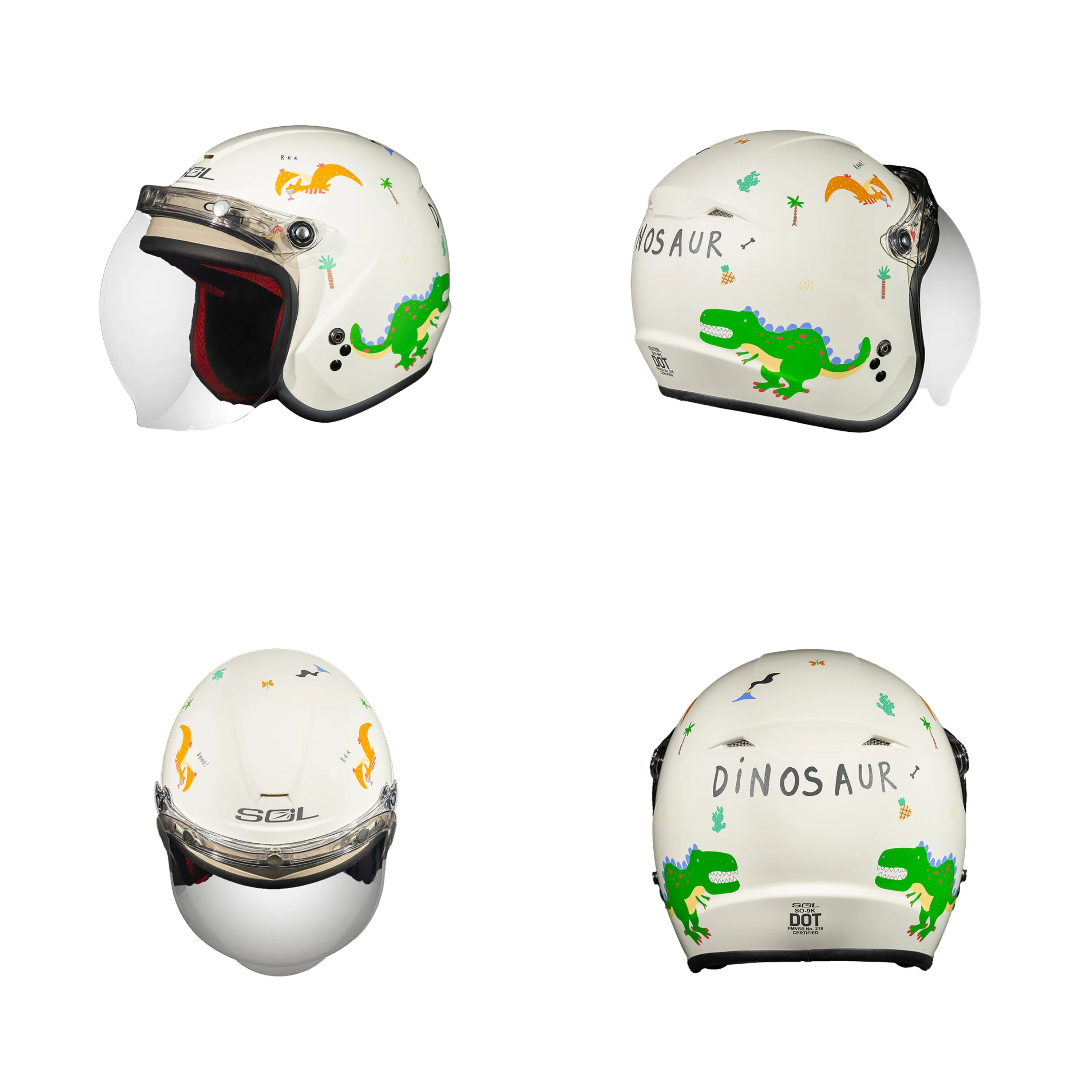 SOL SO-9K SO9K 安全帽 恐龍島 半罩 3/4罩 兒童帽安全帽
