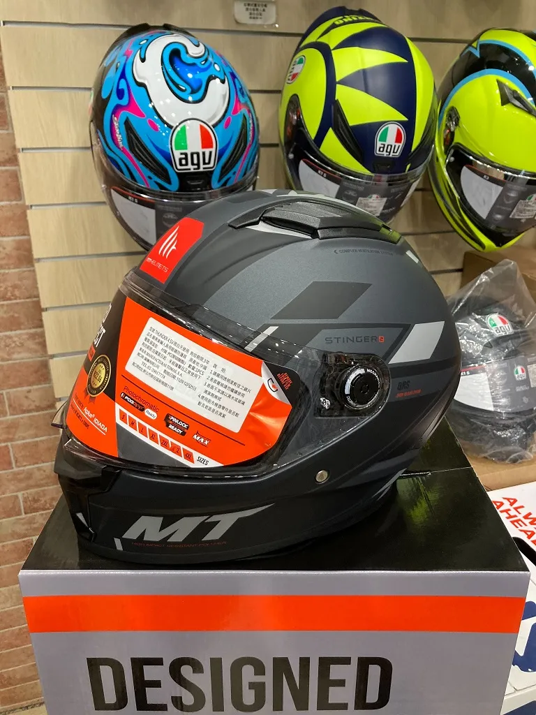 西班牙 MT STINGER-2 ST2 毒刺2 黑灰 消光 全罩 安全帽 進口帽 亞版 公司貨
