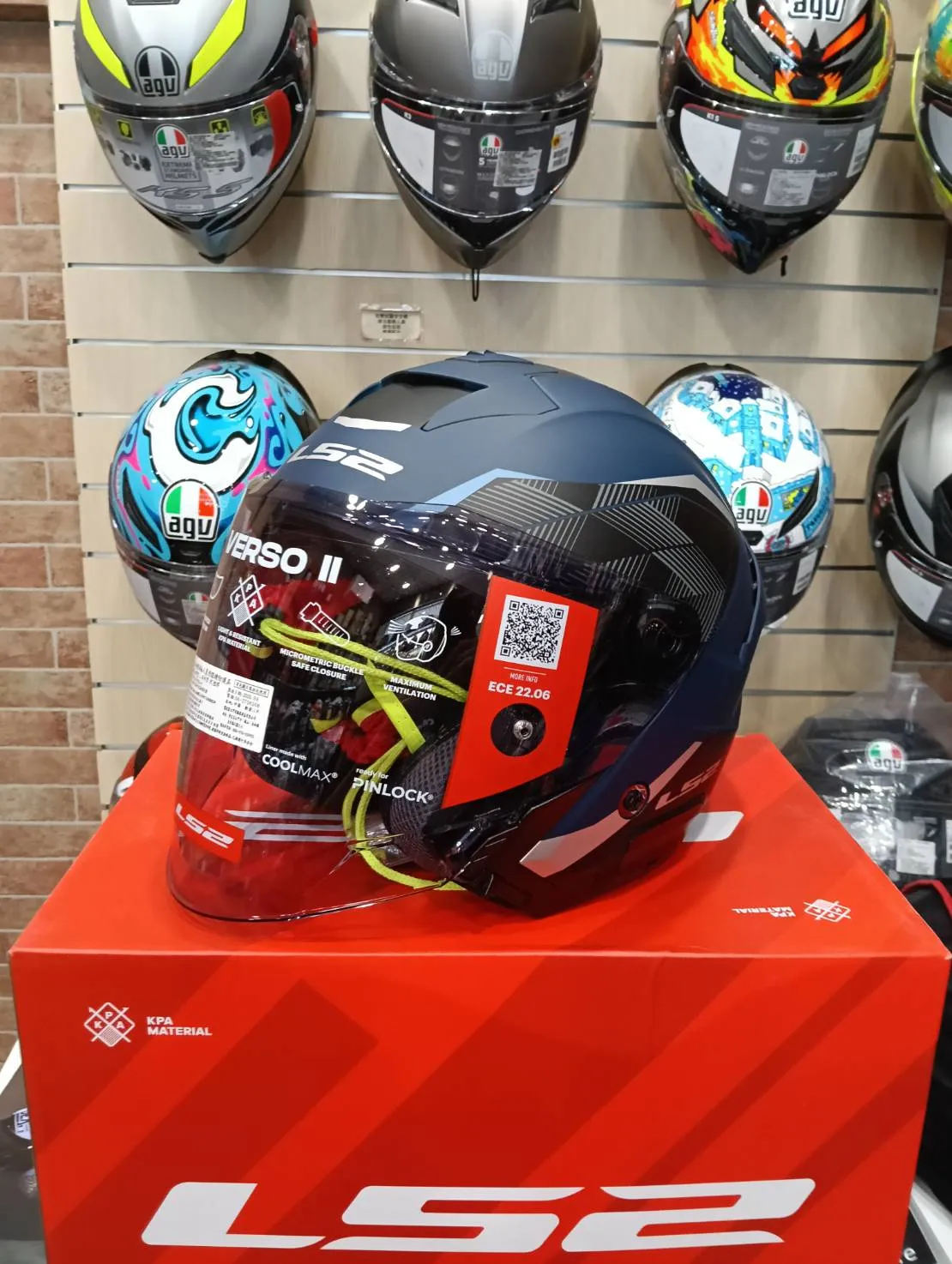 西班牙 LS2 OF618 VERSO II AIR 消光藍 排齒插扣 內墨鏡 耳機槽 全拆洗 半罩安全帽