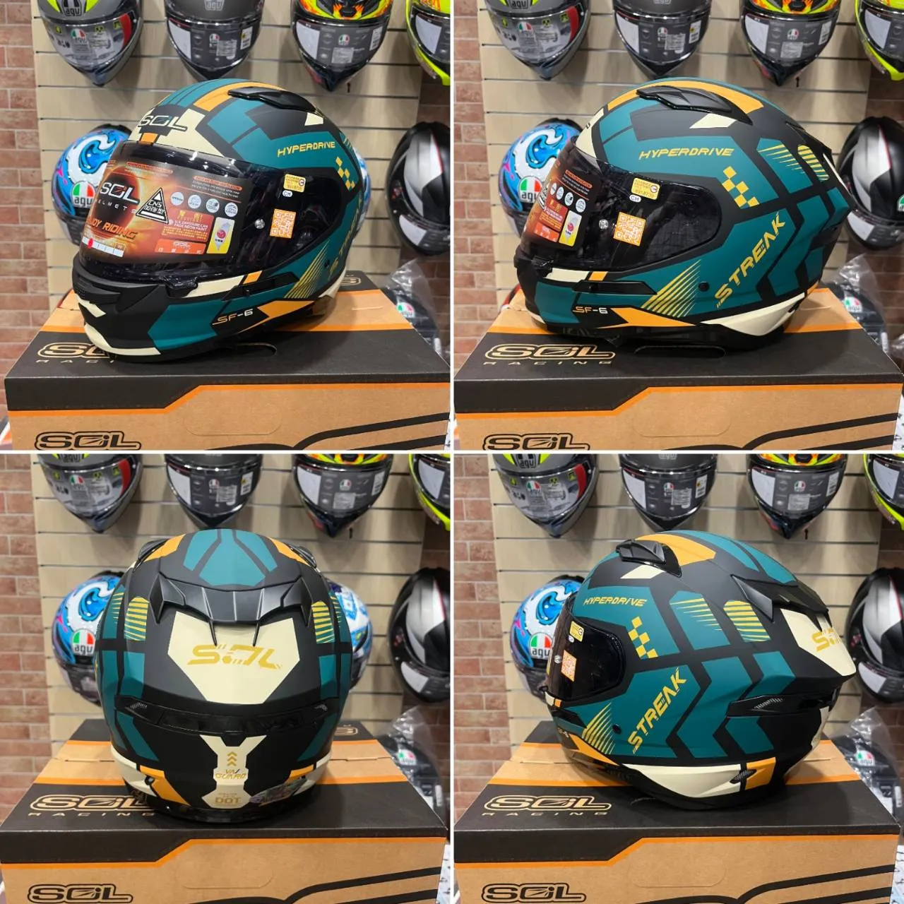 SOL SF-6 / SF6 前衛者 內藏式墨鏡 EPS完全防護 全可拆洗 全罩 安全帽