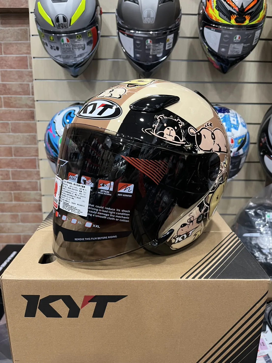 KYT DJ MARU DJM #19水豚君 半罩安全帽 透氣通風 3/4罩 通勤帽 公司貨