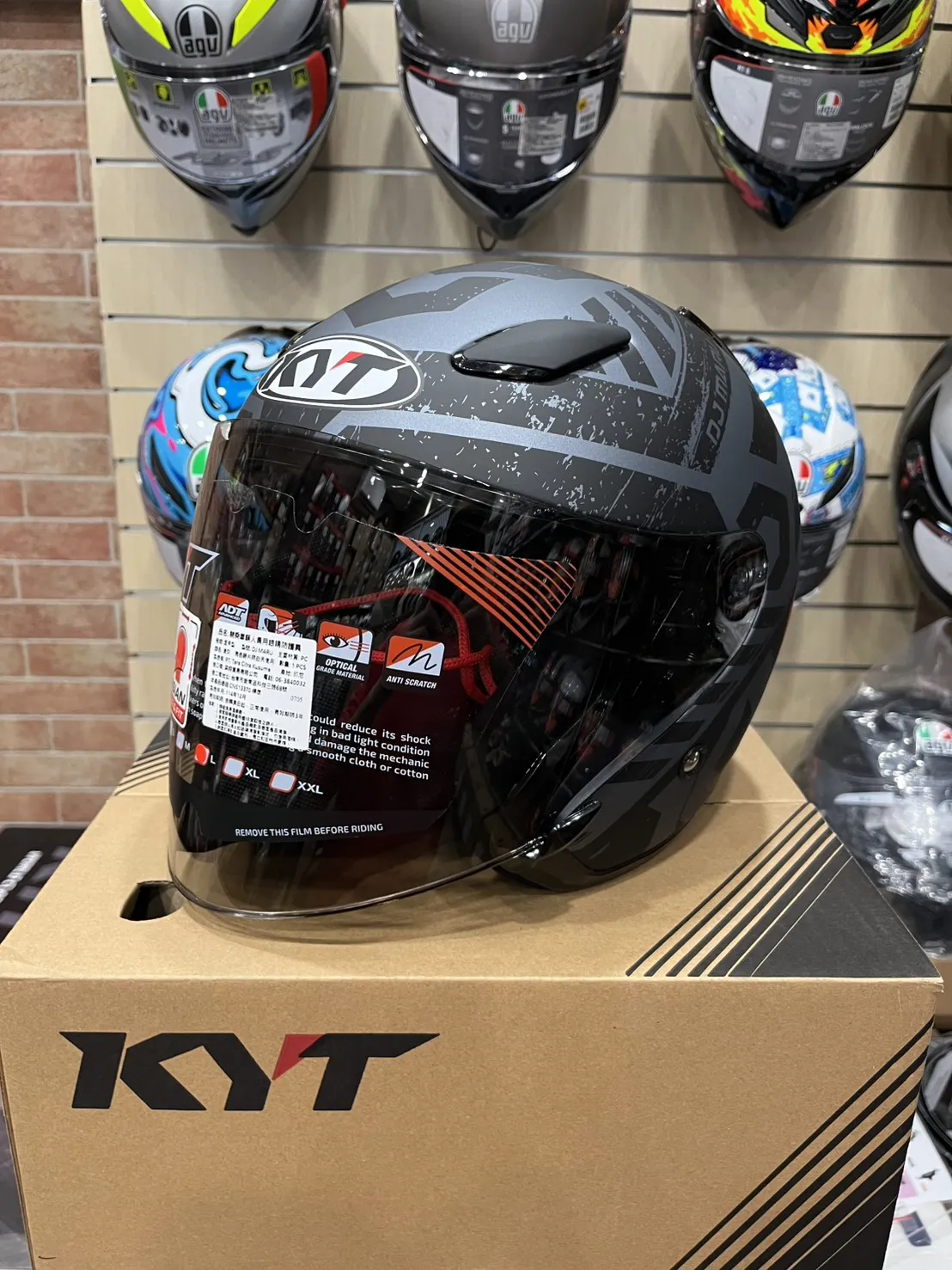 KYT DJ MARU DJM #16灰 霧面 半罩安全帽 透氣通風 3/4罩 通勤帽 公司貨