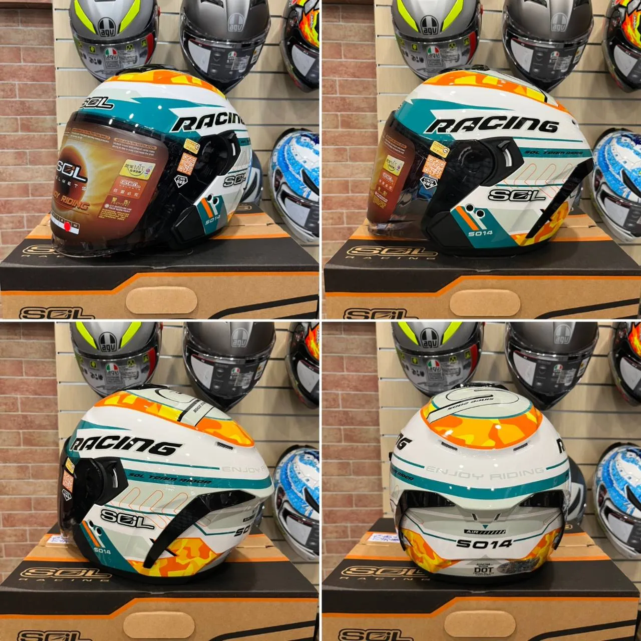 SOL SO-14 急速先鋒 半罩式安全帽 SO14 齒排釦 內墨鏡 通勤帽 快拆式鏡片