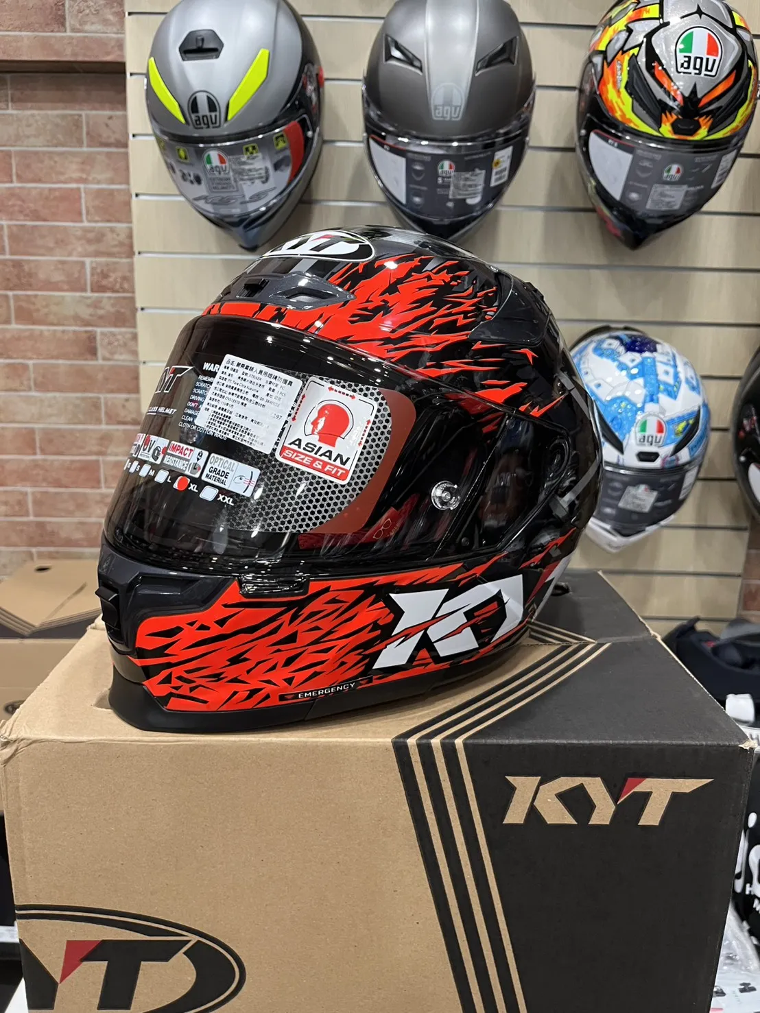 KYT STRIKER #F紅 全罩式安全帽 大壓尾