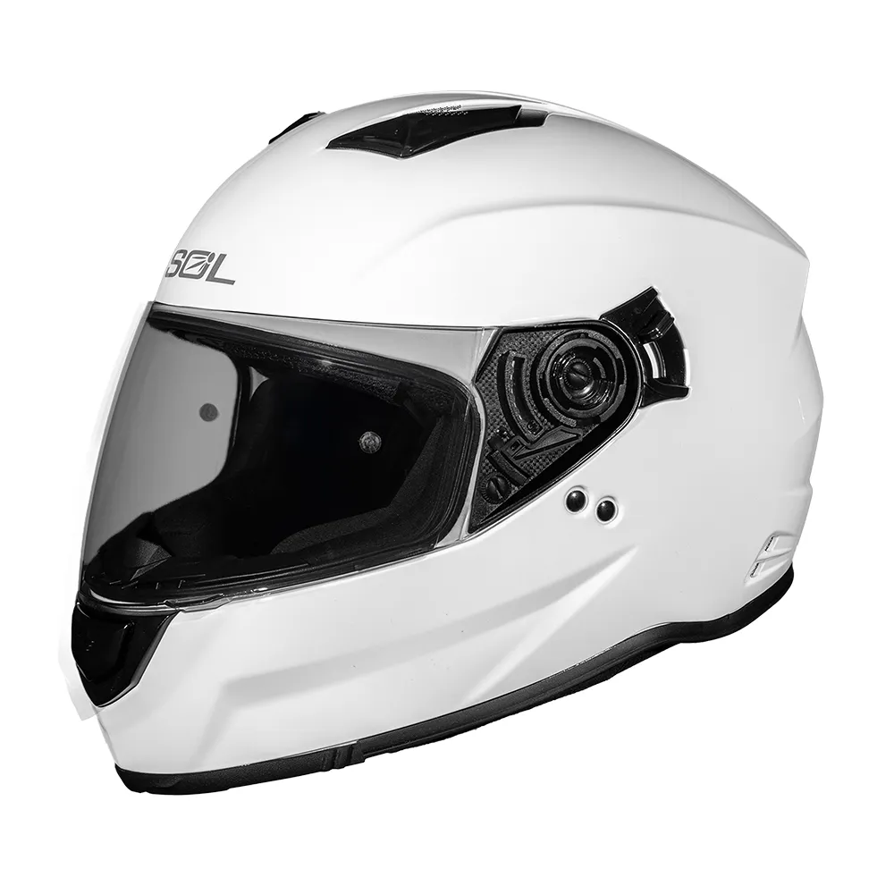 SOL SF-7 素色 素白 消光黑 內墨鏡 眼鏡溝 耳機槽 金屬排齒釦 全罩 安全帽 附送押尾