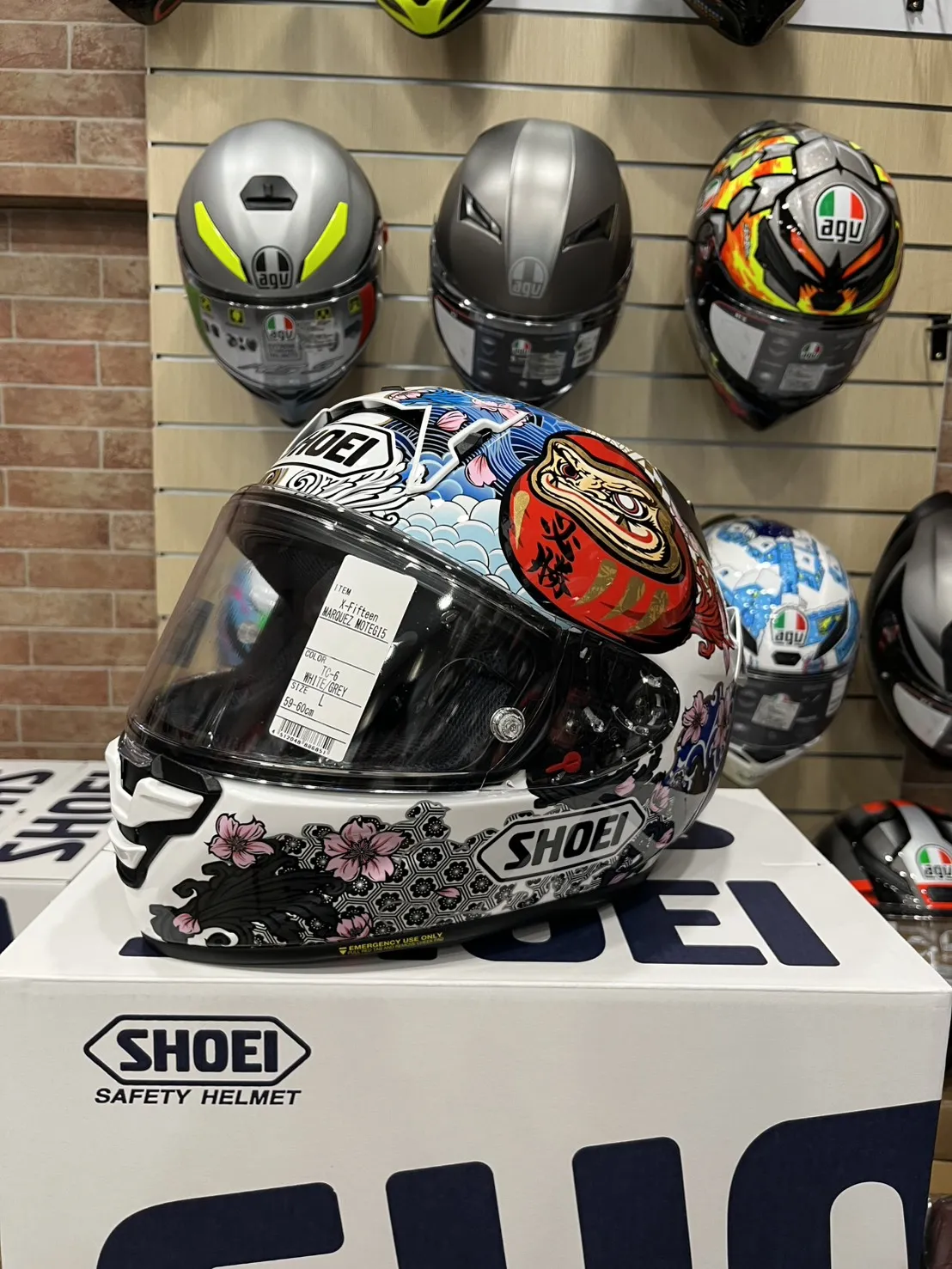 SHOEI X-15 MARQUEZ MOTEGI5 TC-6 白招財貓 大橋公司貨 茂木站 祭典帽 