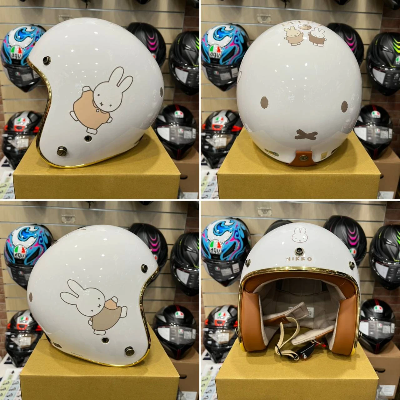 NIKKO N401 彩繪 miffy 米飛兔系列 復古安全帽 半罩帽 荷蘭經典 N-401