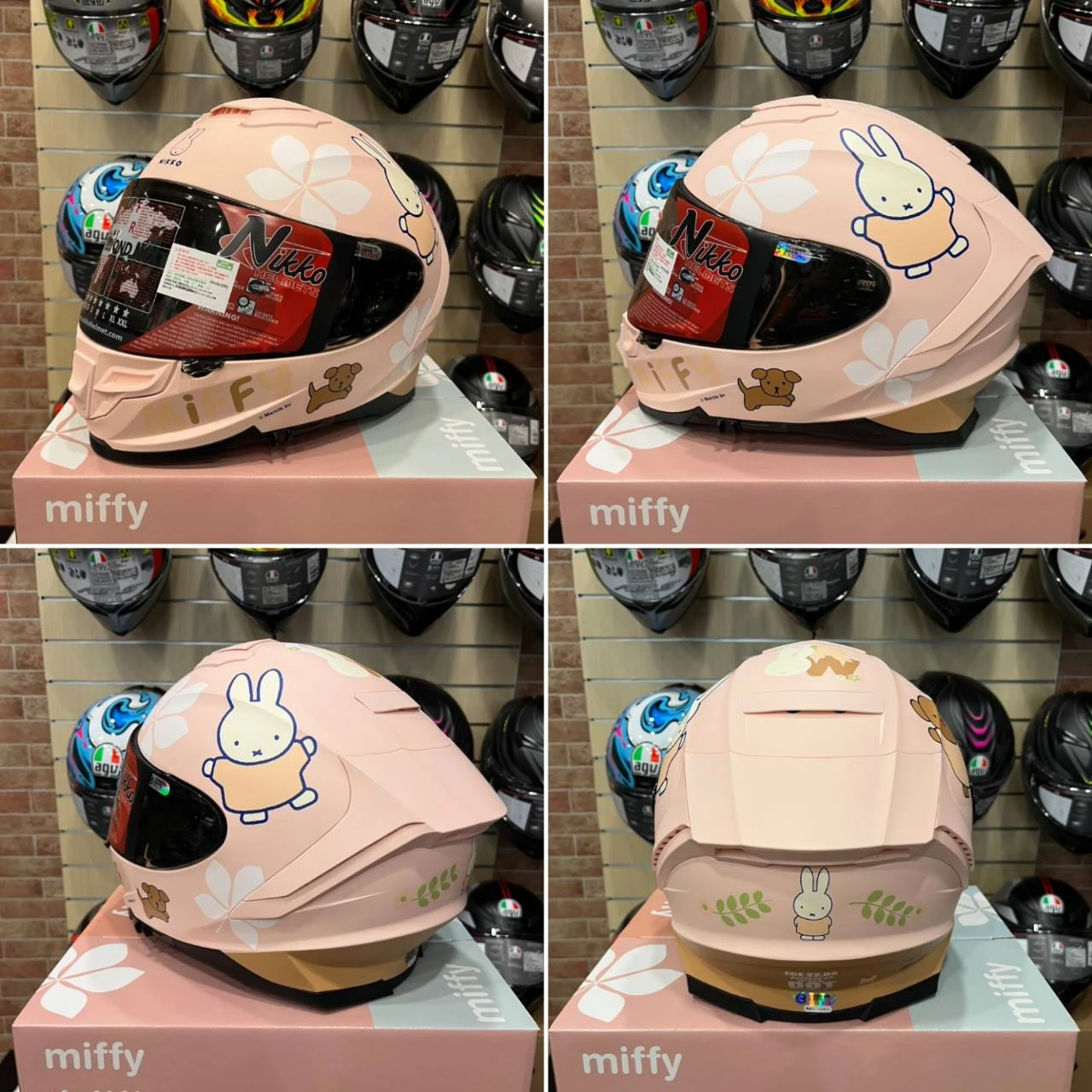 NIKKO N-806 彩繪 #25 miffy 米飛兔 全罩式安全帽 內墨片 耳機槽 N806