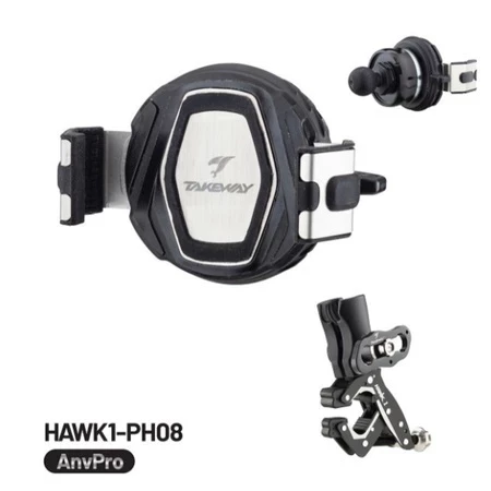 TAKEWAY 黑隼2 雙磁浮 AnvPro HAWK1 夾式 防盜版 機車手機架 手機座