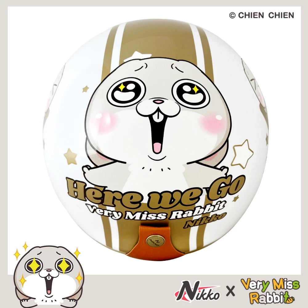   NIKKO N-401/N401 好想兔 Very Miss Rabbit聯名款 復古安全帽 騎士帽 送帽簷