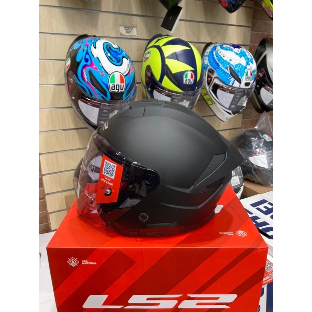 西班牙 LS2 OF618 VERSO II 素色 消光黑 排齒插扣 內墨鏡 耳機槽 全拆洗 半罩安全帽