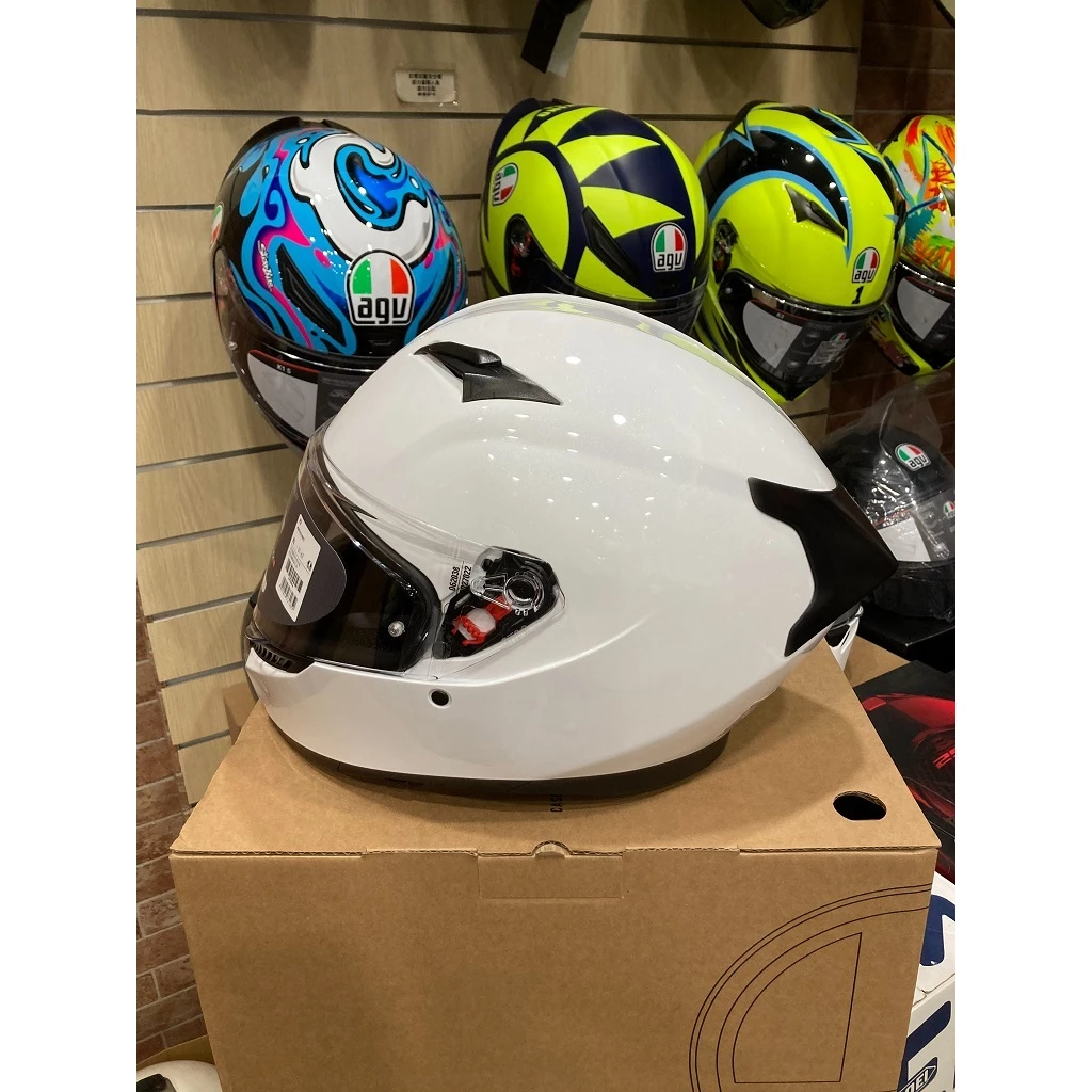 AGV K3 MONO SETA WHITE 亮白 素色 內墨片 全罩安全帽 亞洲版 公司貨 附鴨尾