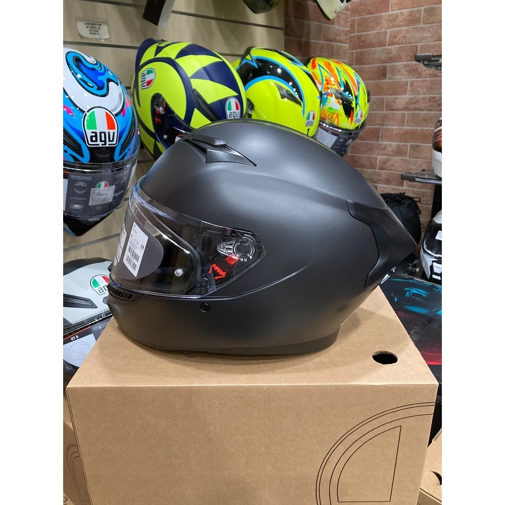 AGV K3 MATT BLACK 消光黑 素色 內墨片 全罩安全帽 亞洲版 公司貨 附鴨尾