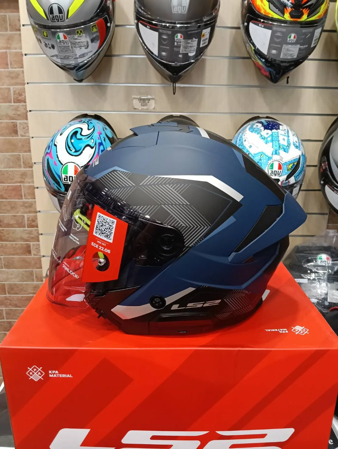 西班牙 LS2 OF618 VERSO II AIR 消光藍 排齒插扣 內墨鏡 耳機槽 全拆洗 半罩安全帽