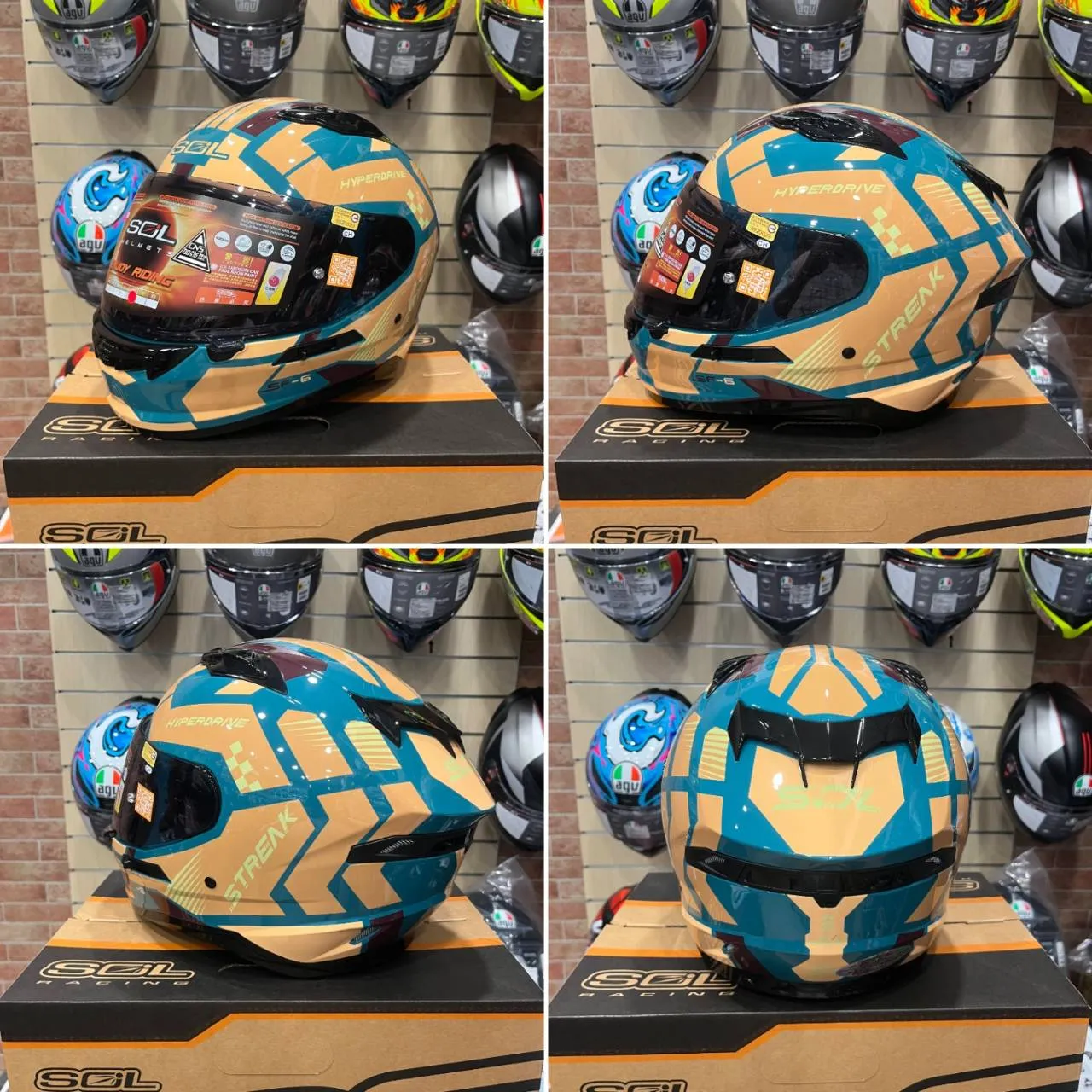 SOL SF-6 / SF6 前衛者 內藏式墨鏡 EPS完全防護 全可拆洗 全罩 安全帽