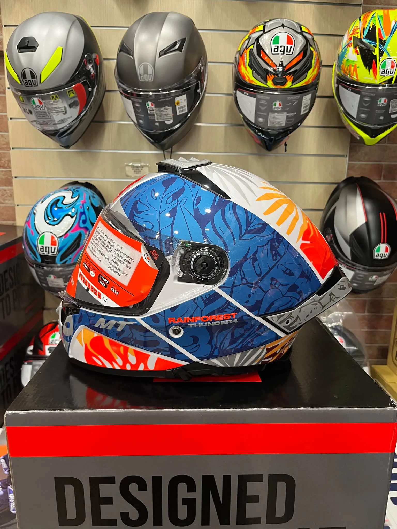 西班牙 MT THUNDER 4 SV 雷神4 白藍橙雨林 全罩 安全帽 進口帽 亞版 公司貨