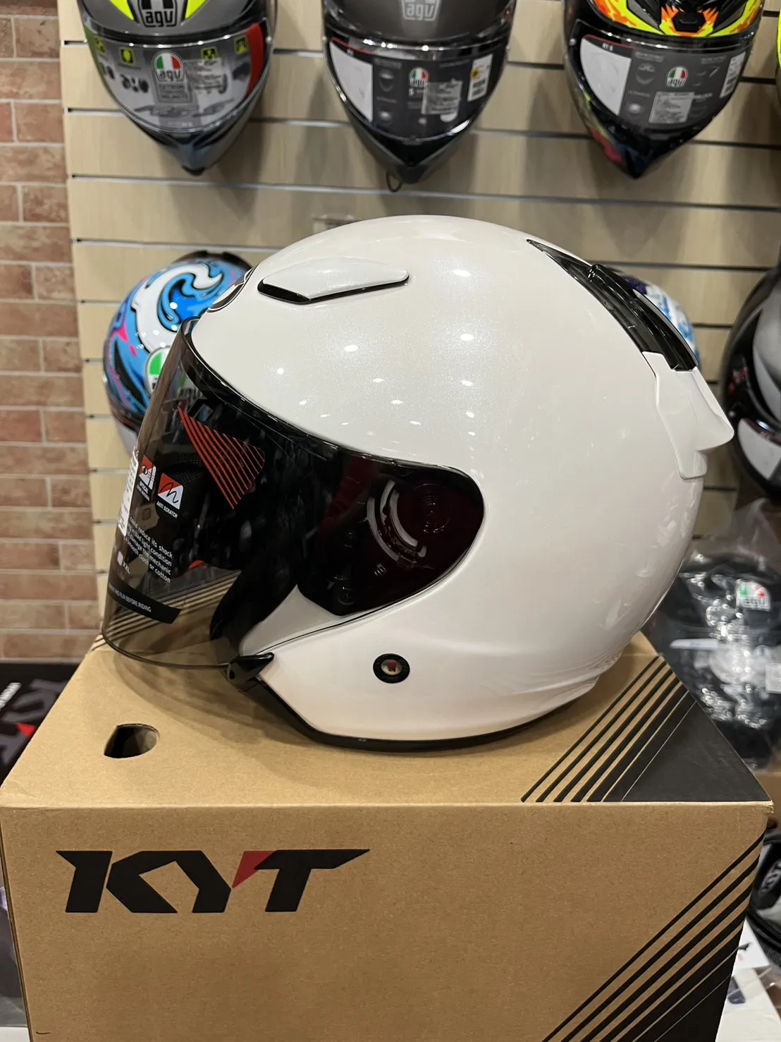 KYT DJ MARU DJM 素色 珍珠白 素白 半罩安全帽 透氣通風 3/4罩 通勤帽 公司貨