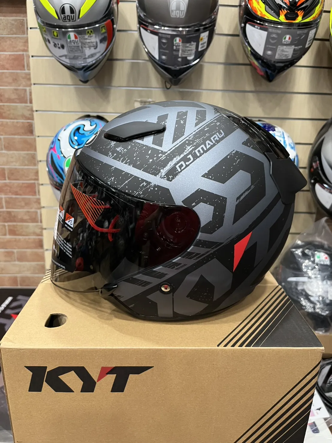 KYT DJ MARU DJM #16灰 霧面 半罩安全帽 透氣通風 3/4罩 通勤帽 公司貨