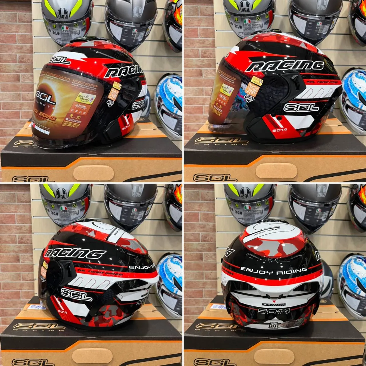 SOL SO-14 急速先鋒 半罩式安全帽 SO14 齒排釦 內墨鏡 通勤帽 快拆式鏡片