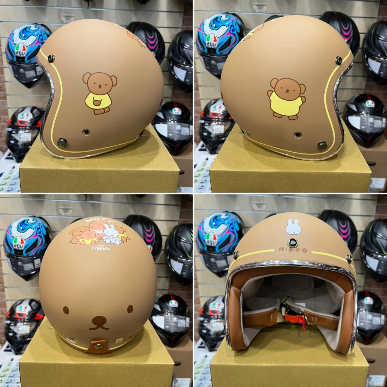 NIKKO N401 彩繪 miffy 米飛兔系列 復古安全帽 半罩帽 荷蘭經典 N-401