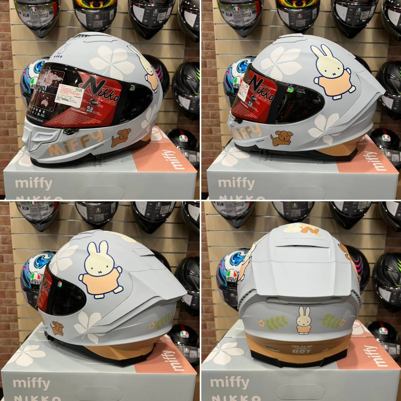 NIKKO N-806 彩繪 #25 miffy 米飛兔 全罩式安全帽 內墨片 耳機槽 N806