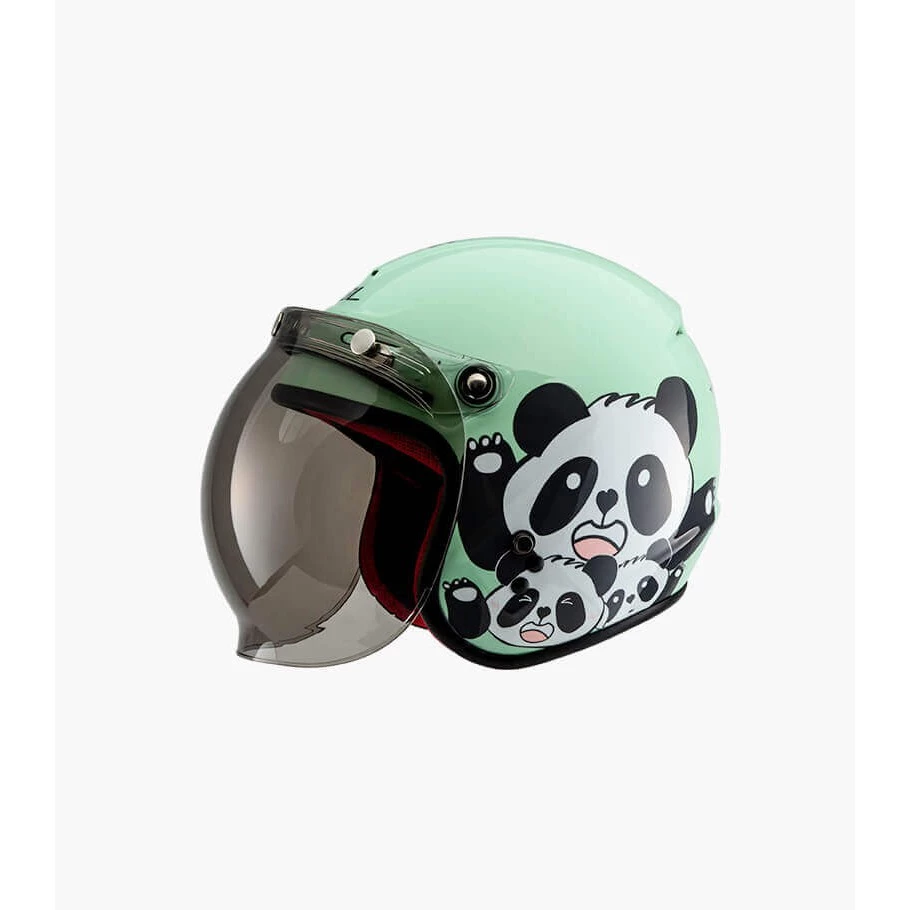 SOL SO-9K SO9K 安全帽 胖達 綠/白 半罩 3/4罩 兒童帽 安全帽