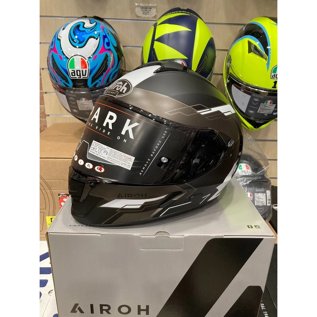 Airoh SPARK #10 消黑灰 透氣 輕量化 內墨鏡 全罩 (公司貨)