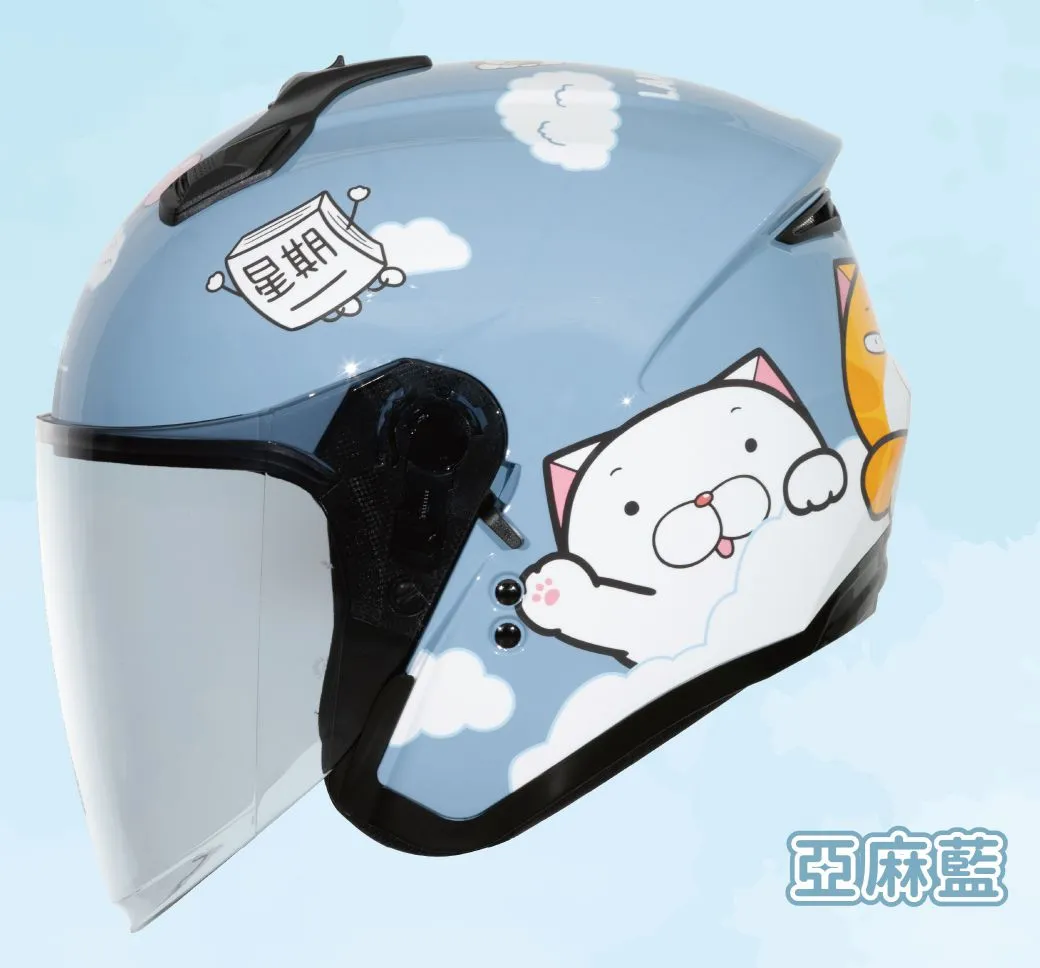 (預購) SOL SO-XP 白爛貓聯名款 3/4罩安全帽