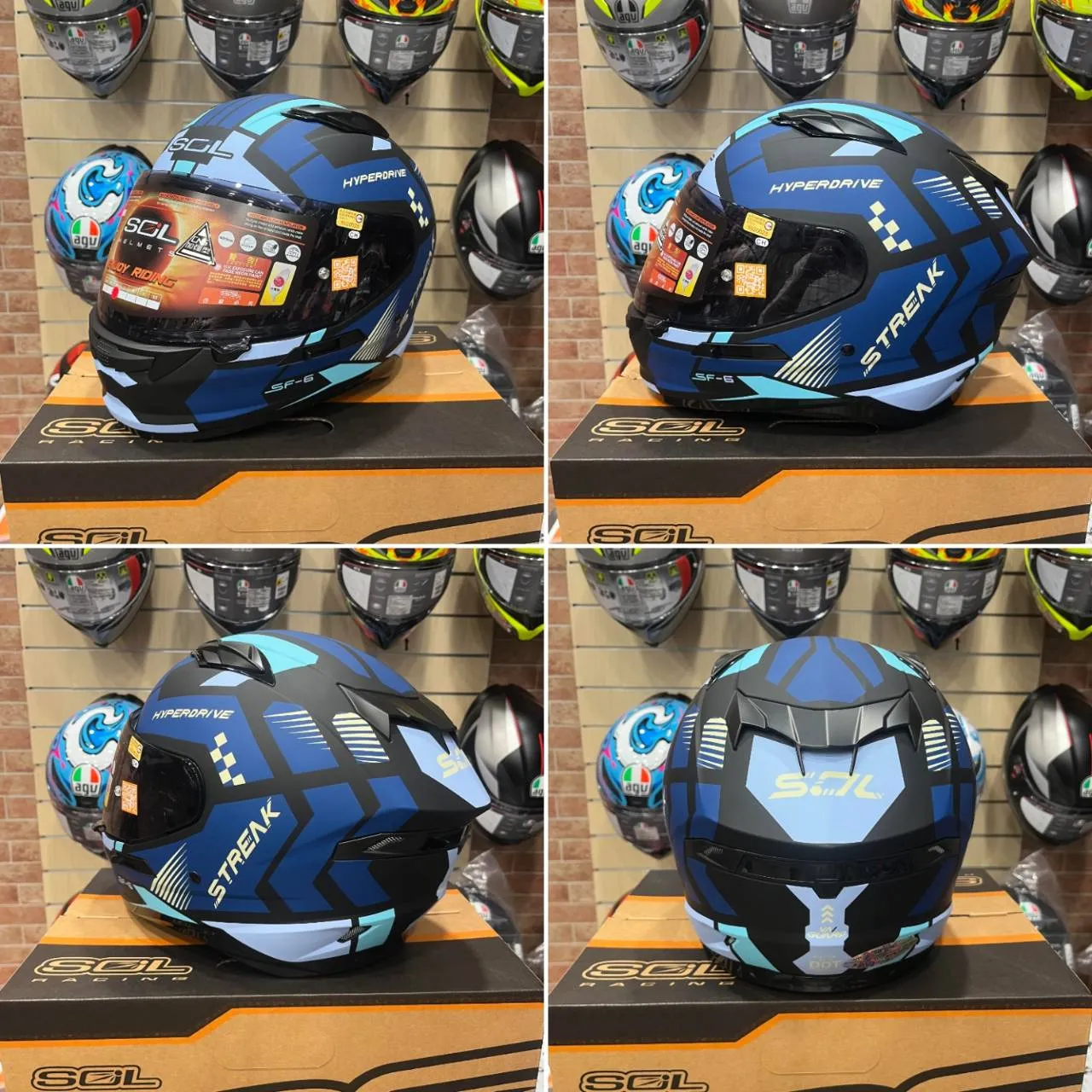 SOL SF-6 / SF6 前衛者 內藏式墨鏡 EPS完全防護 全可拆洗 全罩 安全帽