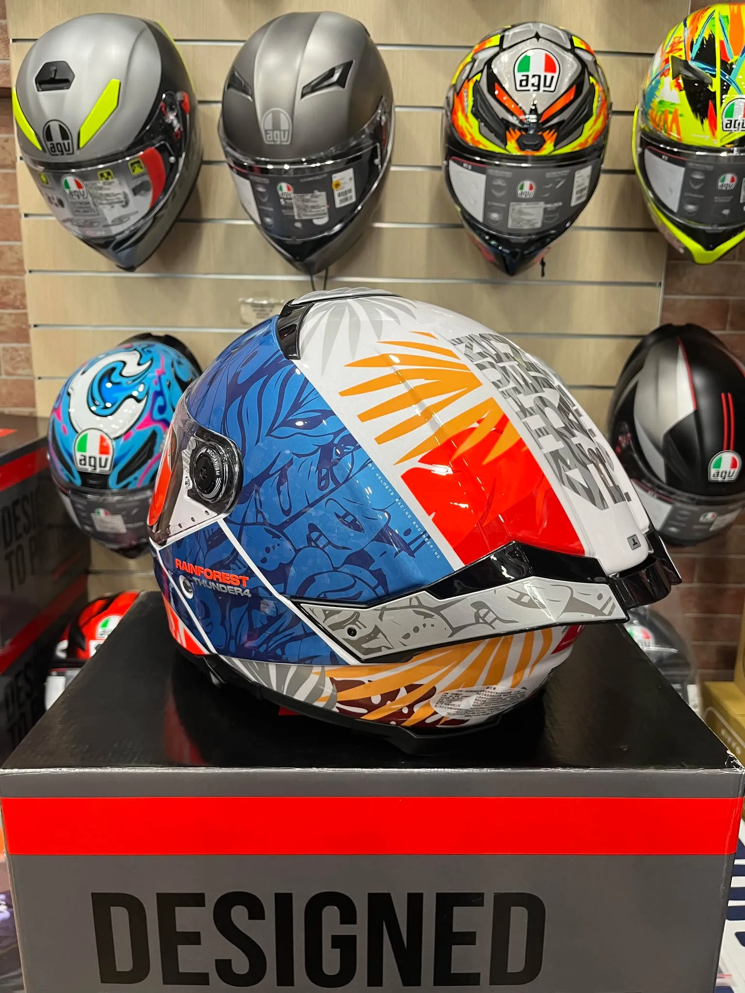 西班牙 MT THUNDER 4 SV 雷神4 白藍橙雨林 全罩 安全帽 進口帽 亞版 公司貨