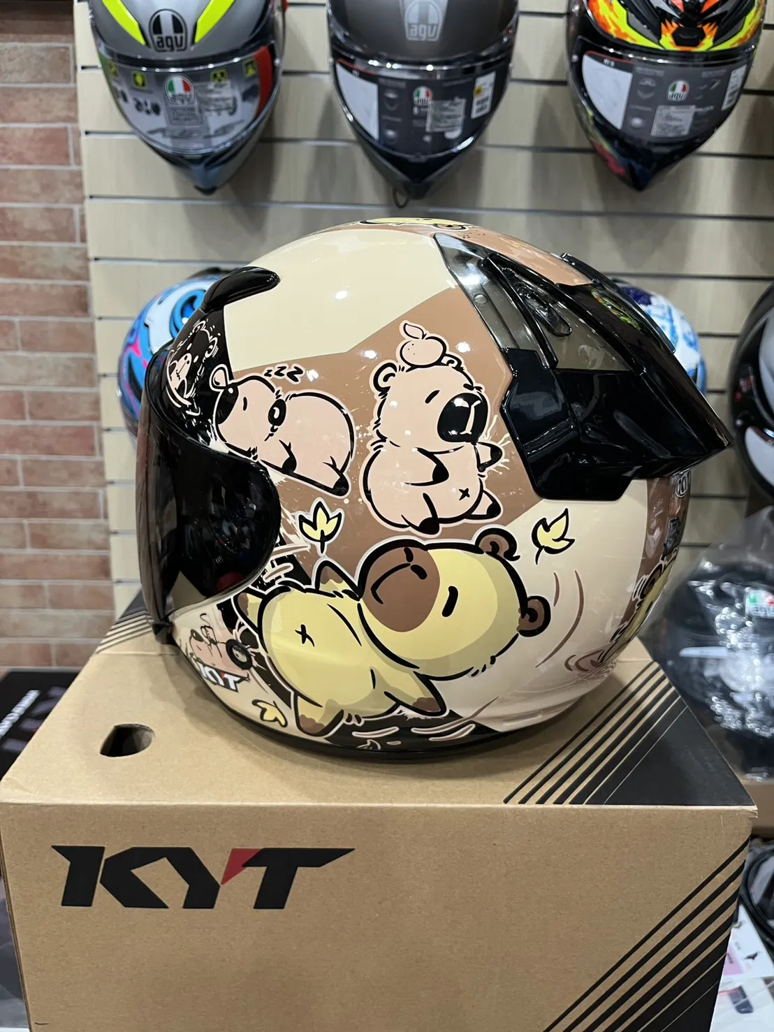 KYT DJ MARU DJM #19水豚君 半罩安全帽 透氣通風 3/4罩 通勤帽 公司貨