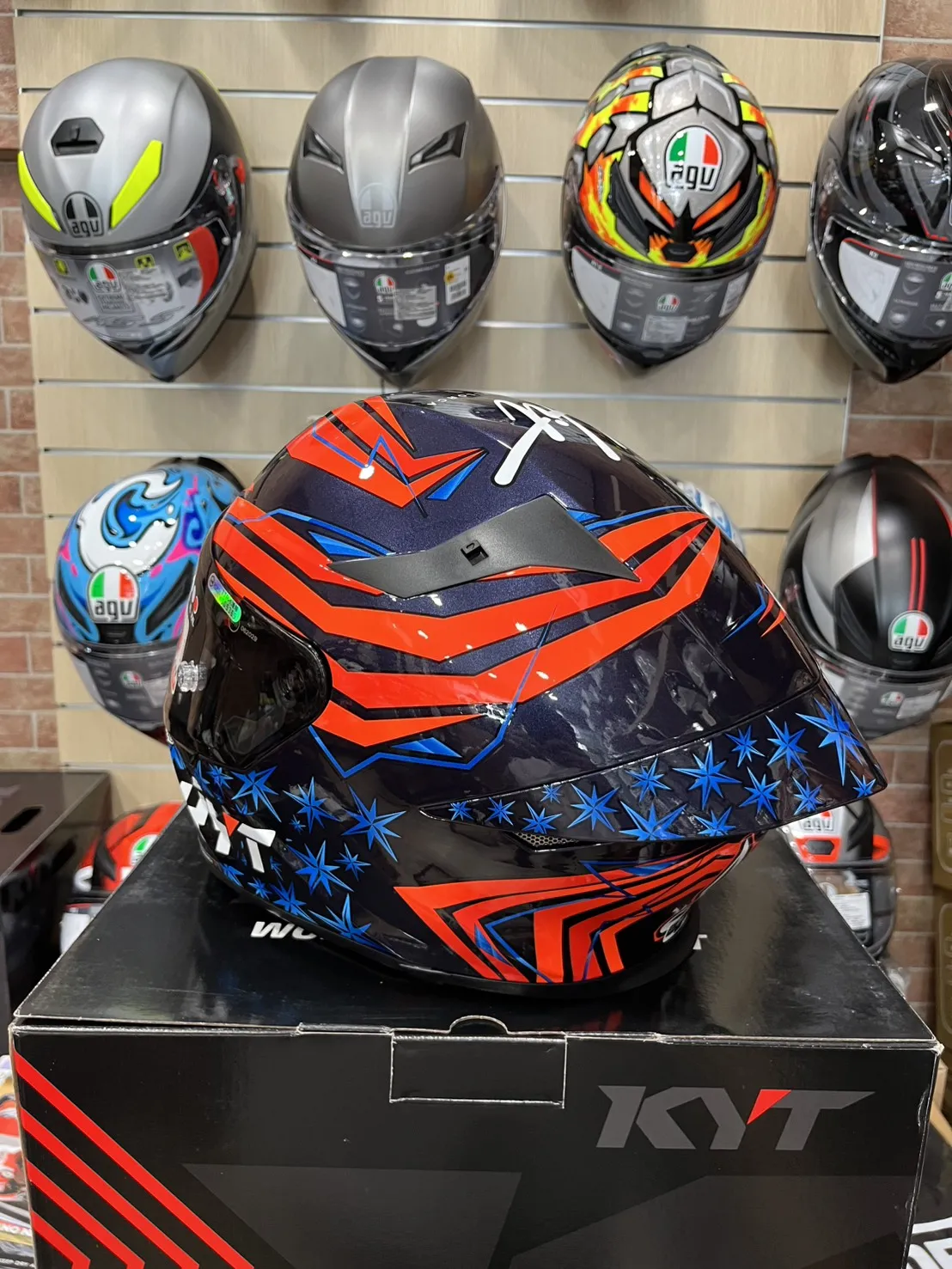 KYT TT-REVO TT-R #37藍 選手彩繪 全罩式 安全帽 送燻黑押尾 公司貨 TTR